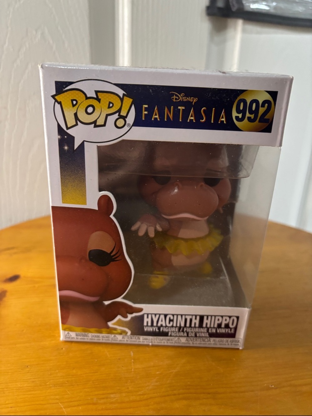 Funko POP! Fantasia Hyacinth Hippo - Brown & Yellow Ballerina Figure #992 NWT